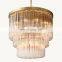 Custom Modern Luxury Cielo Three-Tier Round glass Chandelier Hanging For Living Room Restaurant Hotel Bedroom Ceiling Lighting
