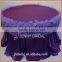 TR006C fancy design fuschia rose red ruffled organza wedding table runner                        
                                                Quality Choice