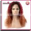 2015 Popular Style lace front Wig 3 Tone Color Human Hair Ombre Wig kinky curly