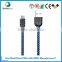 High purity oxygen-free copper core Remax 2.1A 1M for iphone5/6 2 in 1 usb cable braided