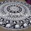 Mandala Beach Towel, cotton roundie beach towels round towels with tassels