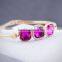 Fashion Purple Crystal Bangle Women 18k Gold Plated Bracelet Made In JOFO Jewelry Factory