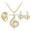 Romantic Simulated Pearl Crystal Necklace Earrings Sets Women Fashion Jewelry Sets for Party