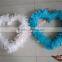 Wholesale Craft Feather Heart Shape With Turkey Marabou Feather Handcrafted Products For Christmas Decorations Tree