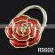 Cheap Crystal Purse Hook flower shape Foldable Purse Holders For Tables Folding Bag Hangers Handbag Holder Mix color