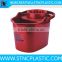 Cleaning mop trolley double wringer plastic lovely mop bucket with plastic handle