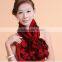 Ladies Knit Rex Rabbit Fur Scarves for Winter