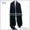 100% acrylic knitted solid black pashmina scarf