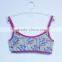 Student bra no padded organic cotton underwear top with print