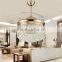 42 inch crystal ceiling fan with light LED