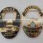 Custom shape antique nickle plating different color print metal beer bottle opener