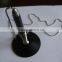 Metal desk pen bead chain ballpoint pens with Metal circular base pens attached chain OEM services are available