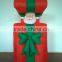 DJ-XT-19 movable christmas inflatable santa claus hide in the gift patio decoration