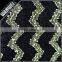 black stripe with Green yarn resilient beautiful latest design fabric for clothing wholesale spandex nylon cotton lace fabric