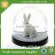 Set of Egg Shaped Easter Bunny Rabbits Snow Globe