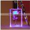 in fashion K9 custom crystal key chain with LED function