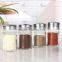 5pcs Glass Spice Bottle With Metal Cap And Shelf