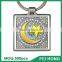 Best selling Europe religious metal square printable promotional keychain