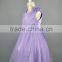 Brand New Style Lace Tutu Purple Flower Kids Wedding Gown Birthday Party Wear Princess Children Clothes Fancy Dresses For Girls
