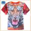 (C6078) 2-6Y summer kids tshirts salmon tiger animal print baby clothes novakids wear o-neck boy tshirts