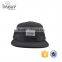 2016 Cool Hat Black Cotton Camper Cap with Embroidery