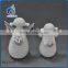 white christmas ceramic angel figurines with tealight candle holder