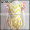 New Beach Swimsuit Cross Back Wavy Boxer Piece Swimsuit Girls