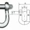wholesale high strength stainless steel wire rope shackle