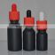 Personal care essential oil black 10ml 15ml 20ml 30ml 50ml 100ml dropper frosted glass bottles                        
                                                                                Supplier's Choice