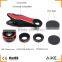 Mobile Phone Camera Lens New Clip On 198 Degree Super Fisheye Lens 0.63X Wide Angle 20X Macro 3in1 Smartphone Lens Kit