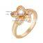 Romantic 18K Gold Plated Sweet Flower Austria Crystal Women Wedding Ring