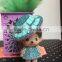 Mini MONCHHICHI with rabbit fur keychain charge for smartphone/hand bag/car