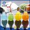 100ml/200ml clear light bulb bottle juice bottle with metal cap and straw