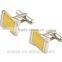 gold plated two tone mens fashion stainless steel cufflink base