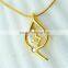 Mother and Daughter Fashion Jewelry, Full Gold with Zircon Long Heart Necklace