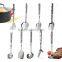 High quality Stainless Steel Kitchen Cooking Utensils With Bamboo Joint Shaped Handle With FDA LFGB Certification