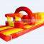 6mLx3.3mWx2.8mH red yellow fire hot inflatable obstacle course outdoor adult inflatable obstacle course cheap