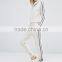 Hot Selling 100% Cotton Full Zip Rib Hem Sexy Lady off White Sweatshirt Shirts