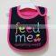 hotsale 2015 design cheap price 100% cotton applique baby bib