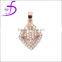 925 sterling silver pendant with CZ micro pave