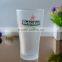 Tulip frosted beer glass with logo from cattelan glassware