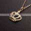 Gift Classic Crown Pendant Necklace Rose Gold/platinum Plated 100%hand Made Fashion Women Jewelry Crystal rhinestone