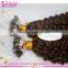 Kinky Curly Double Beads Brazilian Remy Human Hair Loop Micro Ring Hair Extensions For Blacks