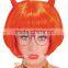 Cheap yellow synthetic party wig, canival wigs,Halloween wig, witch wig