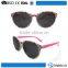 Red round frame paper transfer temple kids style sunglasses