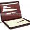 Multi-function pockets leather portfolio, folder