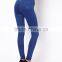 High Waist Denim Tube Pants in Mid Vintage Wash for Women (LOTX124)
