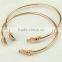 2015 newest rose gold plated stainless steel bracelet , heart love bracelet stainless steel bangle/ bracelet