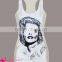Wholesale summet hot White Tank with Marylon Monroe Printed for women