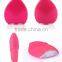 Blue color deep cleaning facial brush ultrasonic skin scrubber